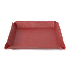 Tray, red, 20x20cm