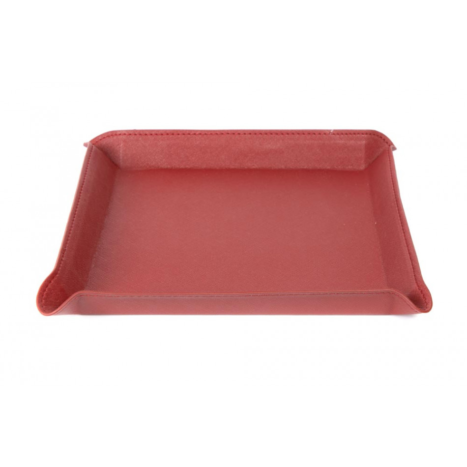 Tray, red, 27x27cm