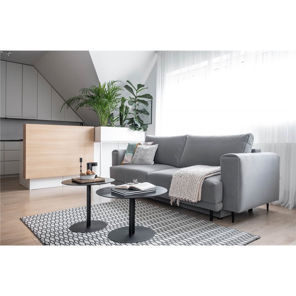 Sofa bed Edalia, Marte 130, gray, H90x260x95cm