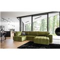 U shape sofa Elonito U Right, Softis 11, black, H92x340x170cm