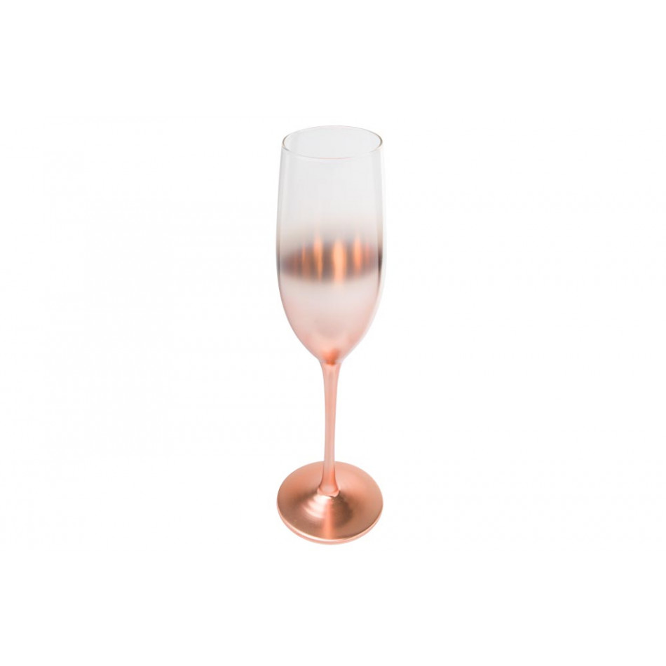 Champagne glass Matt Rose, copper tone, h25cm, 220ml 