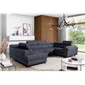 U shape sofa Elscada U Left, Sawana 26, brown, H98x330x200cm