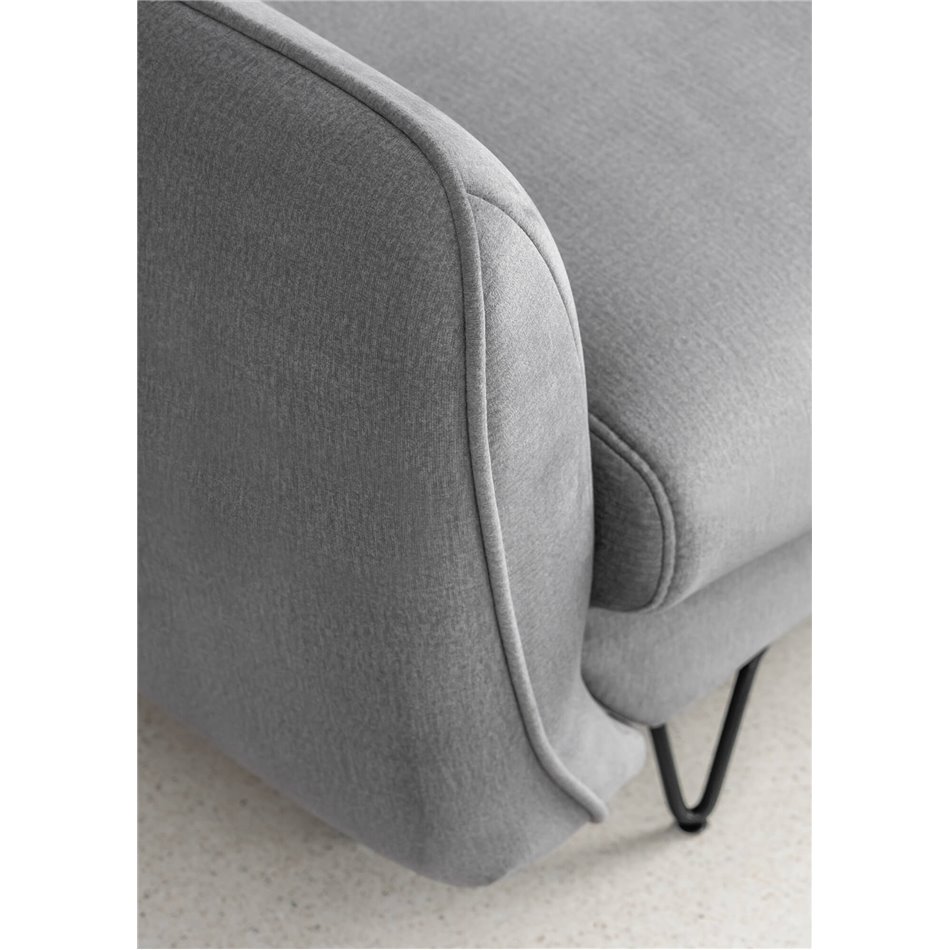 Corner sofa Elsilva L, Nube 3, gray, H100x276x201cm