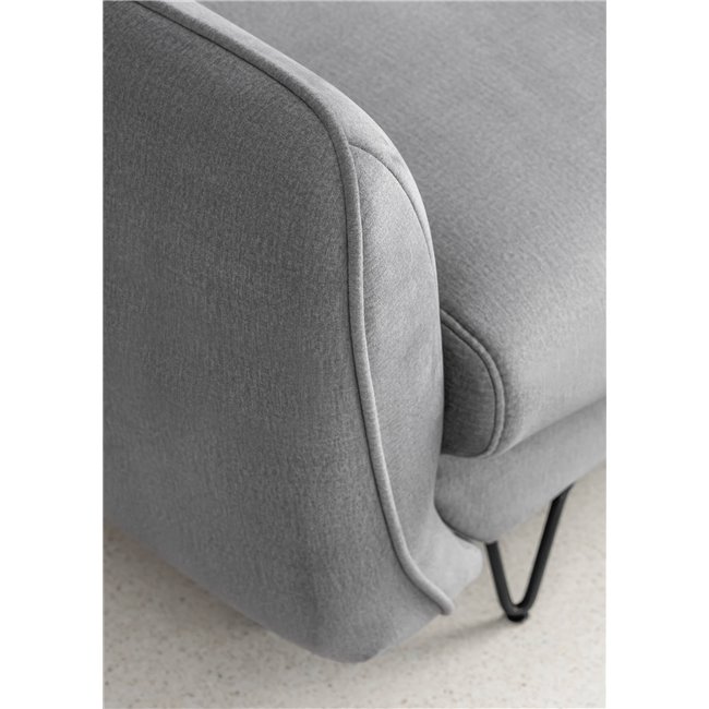 Corner sofa Elsilva L, Nube 4, gray, H100x276x201cm