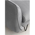 Corner sofa Elsilva L, Flores 4, gray, H100x276x201cm