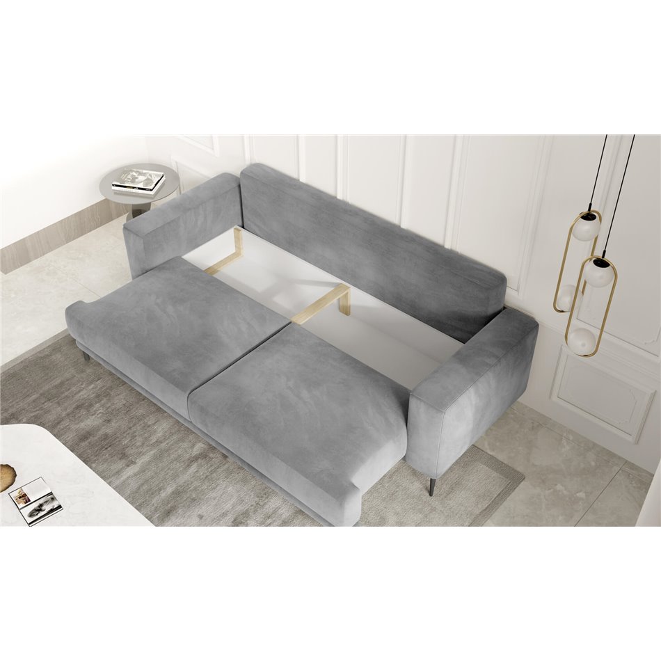 Sofa bed Edalia, Nube 3, gray, H90x260x95cm