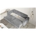 Диван-кровать Edalia, Velvetmat 4, серый, H90x260x95см