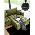 Kampinė sofa Elonito U Right, Lukso 40, mėlyna sp., H92x340x170cm