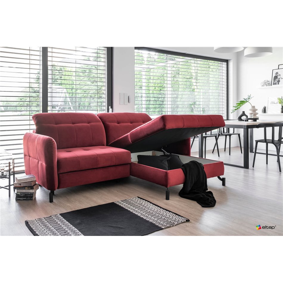 Kampinė sofa Elorelle R, Dora 21, smėlio sp. sp., H105x225x160cm