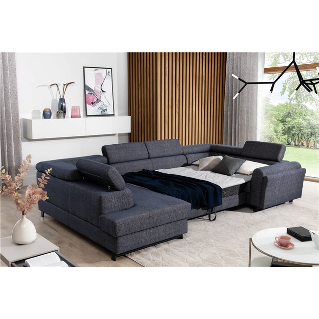 U shape sofa Elscada U Left, Inari 96, gray, H98x330x200cm