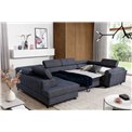 U shape sofa Elscada U Left, Paros 05, gray, H98x330x200cm