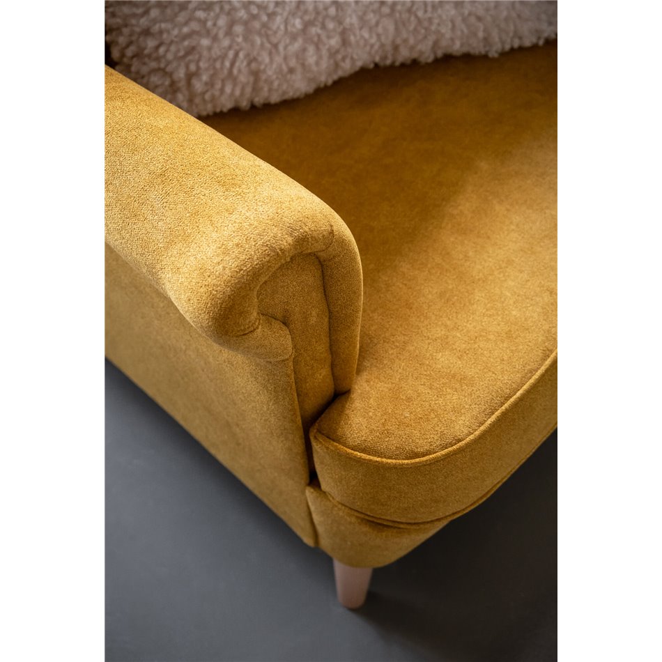 Armchair Elaros, Omega 68, yellow, H103x85x90cm