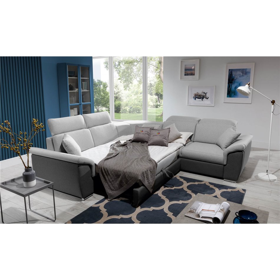 Corner sofa Elderico Symmetrical, Inari 96, gray, H102x268x268cm