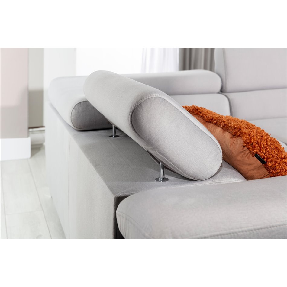 U shape sofa Eletto U Left, Sawana 21, gray, H90x340x58cm