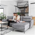 Corner sofa Elsilva L, Loco 4, gray, H100x276x201cm