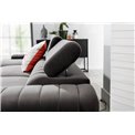 Corner sofa Elgrayson R, Velvetmat 10, black, H98x275x205cm