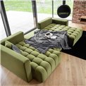 Kampinė sofa Elonito U Right, Lukso 40, mėlyna sp., H92x340x170cm