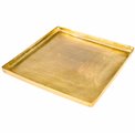 Plate square metal gold 30x2x30cm