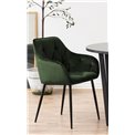 Dining chair Arook, set of 2 pcs, green, H83x58x55cm, seat height 47cm