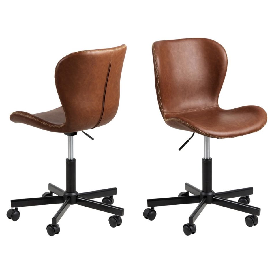 Office chair Atilde , brown, H87x55x54cm, seat height 44-51cm