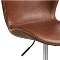 Office chair Atilde , brown, H87x55x54cm, seat height 44-51cm