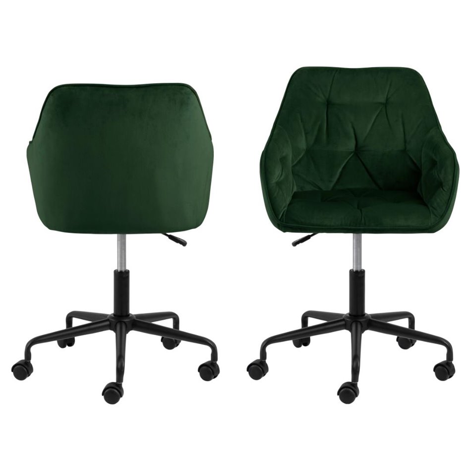 Office chair Arook, green, H88.5x59x58.5cm, seat height 46-55cm