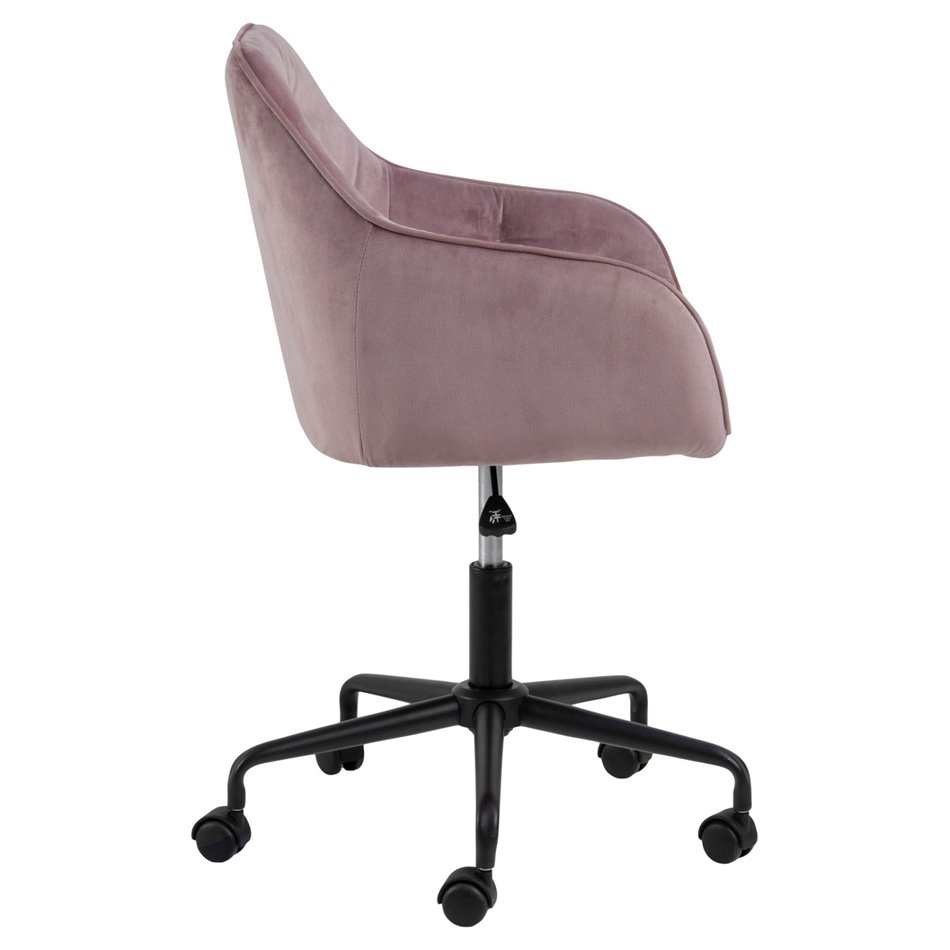 Office chair Arook, dusty rose, H88.5x59x58.5cm, seat height 46-55cm