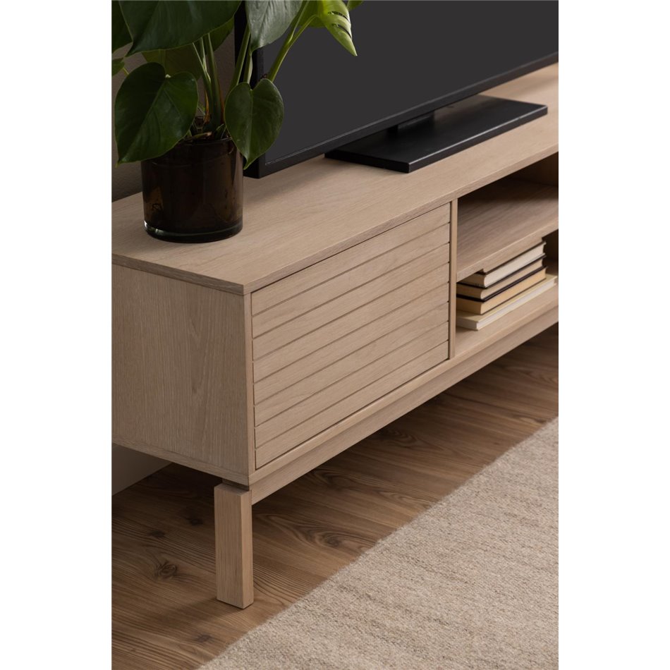 TV unit Alinley, oak veneer, H50x160x40cm