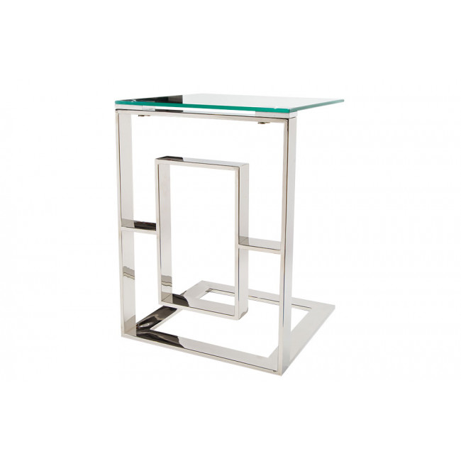 Side table Eisenberg, silver colour, 49x42x50.5cm