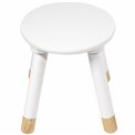 Stool Sweet, white, H26.5cm, D33cm, D24cm