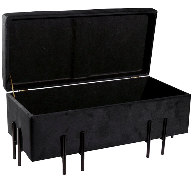 Bench Fabro S, black, 35x73x33cm