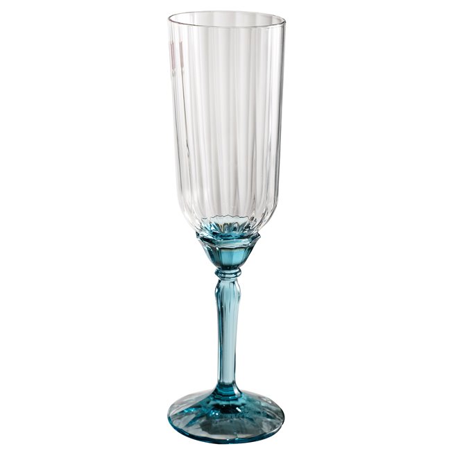 Prosecco glass Florian Lucent blue, 210ml, H22 D5.7cm