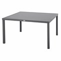 Table Lapiazza, 8-seater fixed, graphite/gray color, aluminum,H75,5x90x136cm