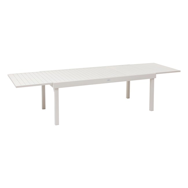 Table Lapiazza, 12-seater extendable, clay color, aluminium/plastic, H75,5x100x200-320cm