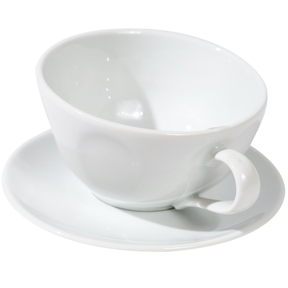 Coffe cup with saucer Laughing, 200ml D11.5cm H5.5cm