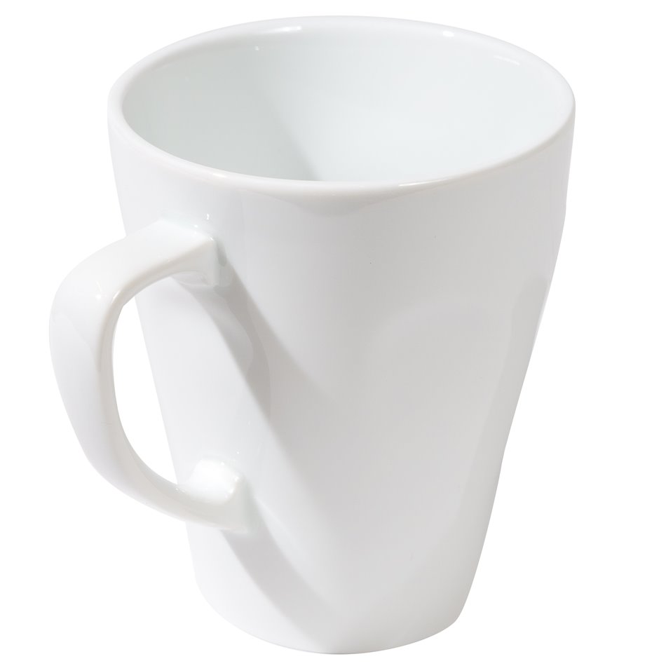 Mug with handle Cherry, white, 350 ml D9cm H19cm