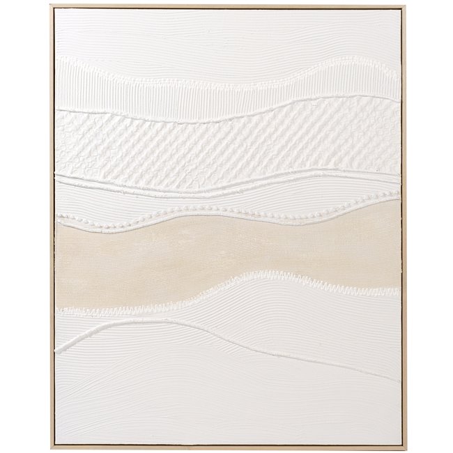 Canvas wall art White Waves, H100x80x5cm