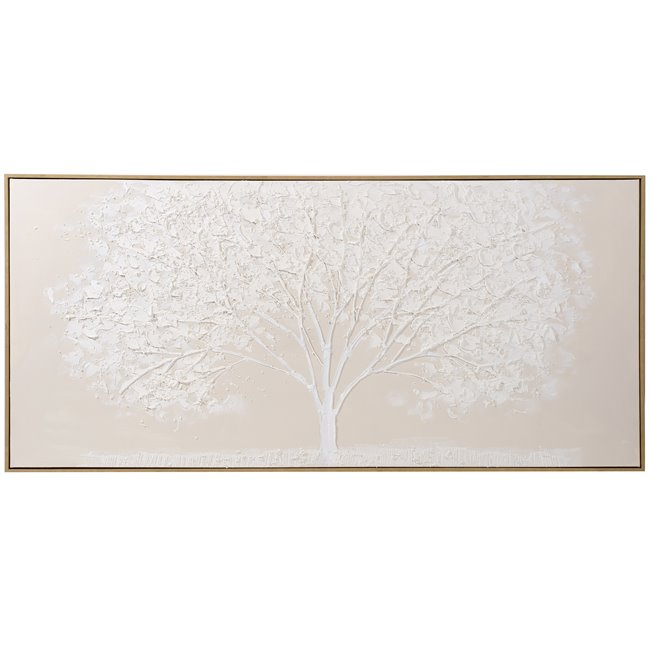 Canvas wall art White Tree II, H70x150x4.5cm