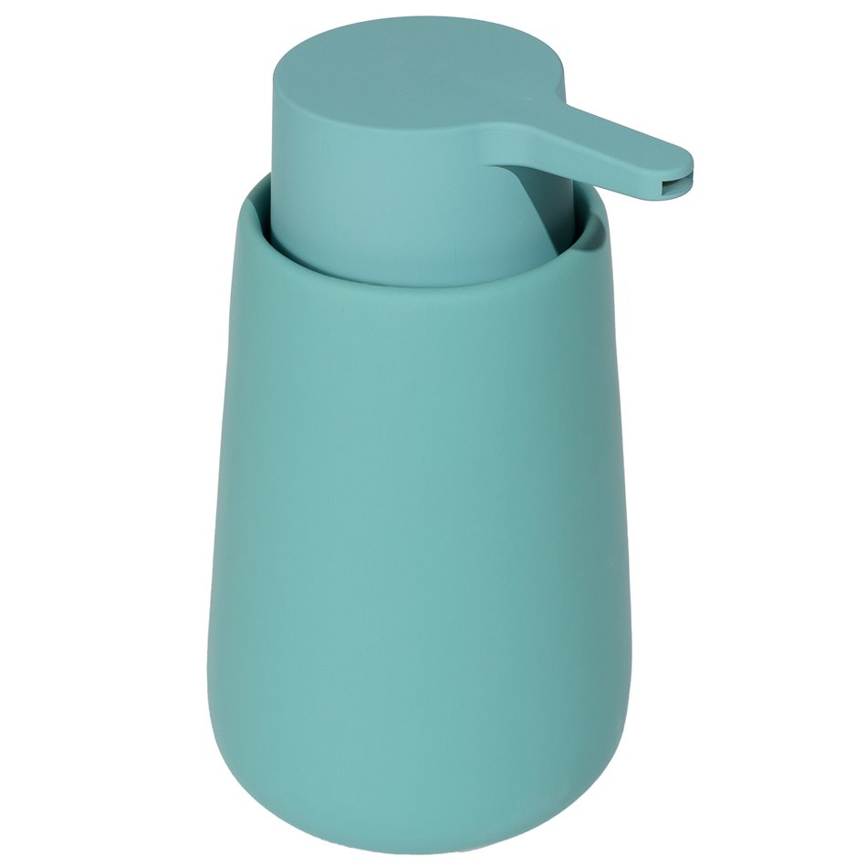 Soap dispenser Rub, turquoise, D8,3xH14,8cm