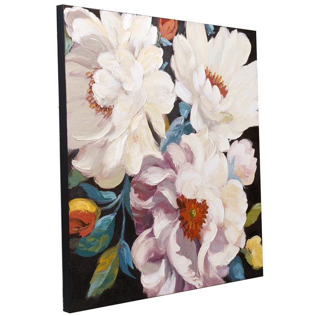 Canvas wall art Wonderful White Peonies, H100x100x3.7cm