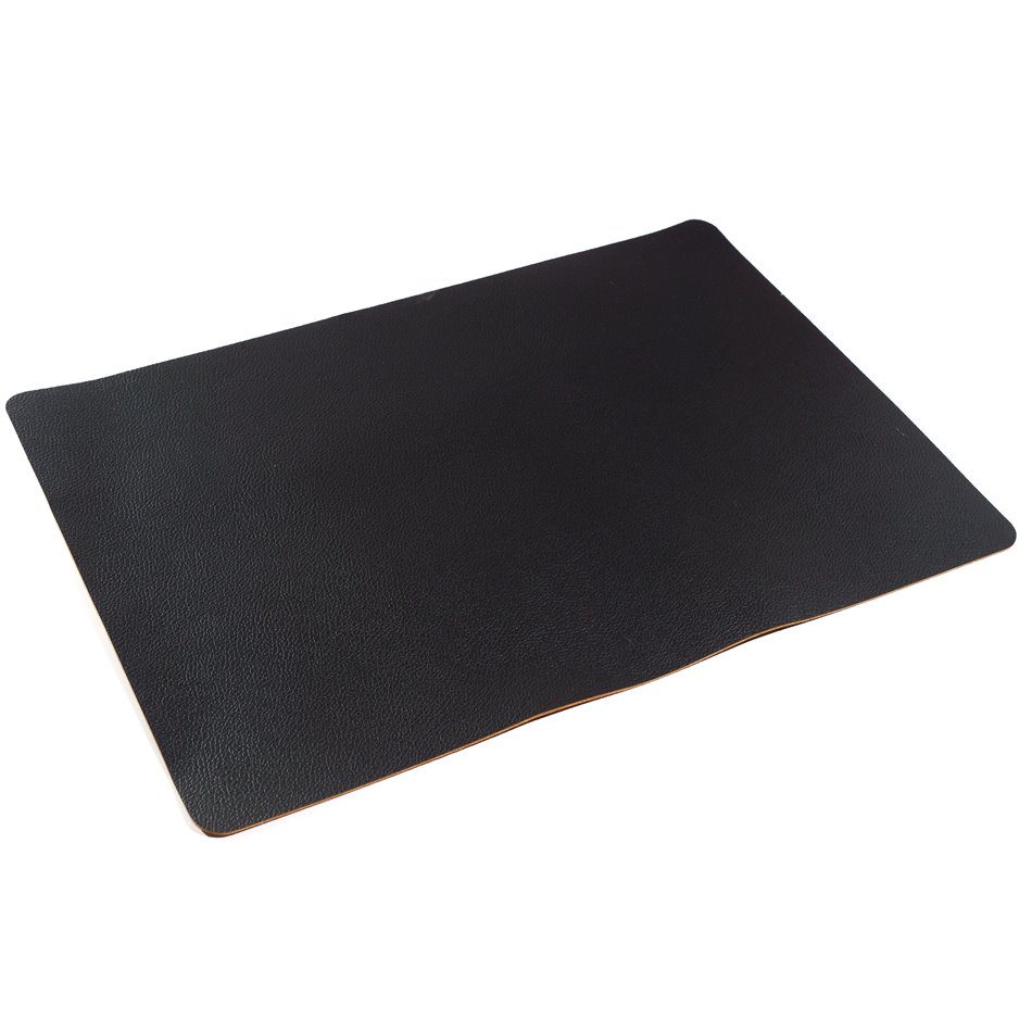 Placemat, black/brown colour, leather imitation, 46x33cm