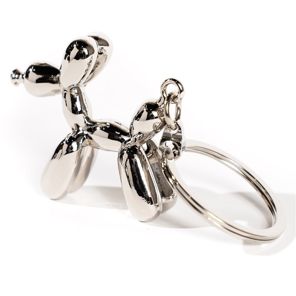 Keychain Balloon dog, metal, 4.7x8.5x1cm