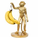 Monkey banana holder, gold, H40x20x20cm