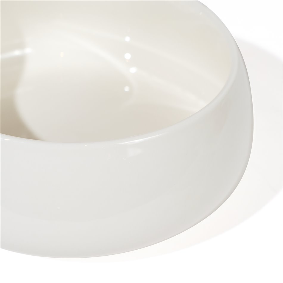 Bowl Nora, white color, porcelain, D15,3x6cm