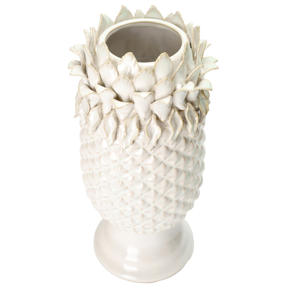 Ваза White Ananas, stoneware, 33.5x16x16cm