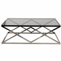 Coffee table Eden, smoke/ black color, H40x120x60cm