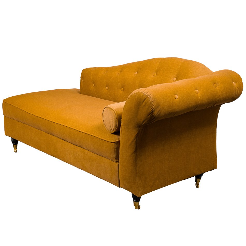 Lounge chair Chesterfield R, golden, 76x172x72cm