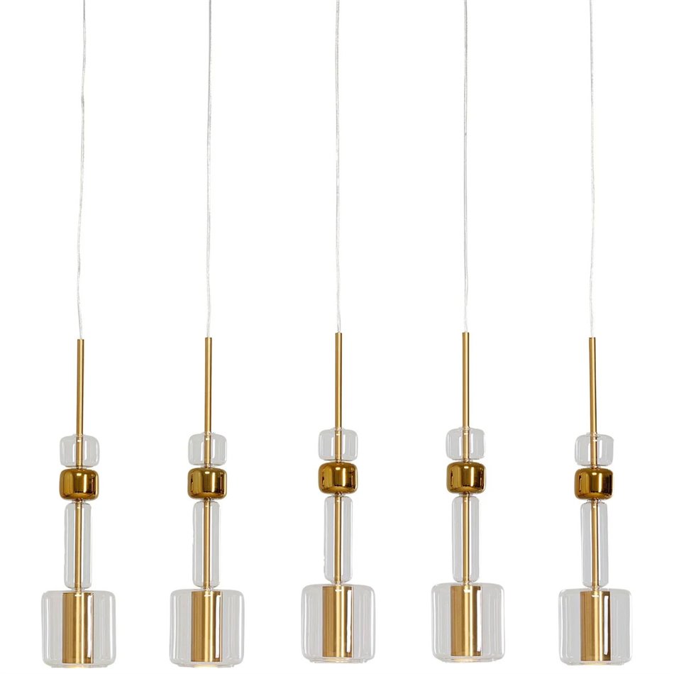 Pendant lamp Candy Bar, golden color, GU10, H60x103x13cm