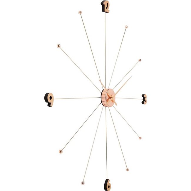 Wall clock Like Umbrella Rose gold, D100x6cm