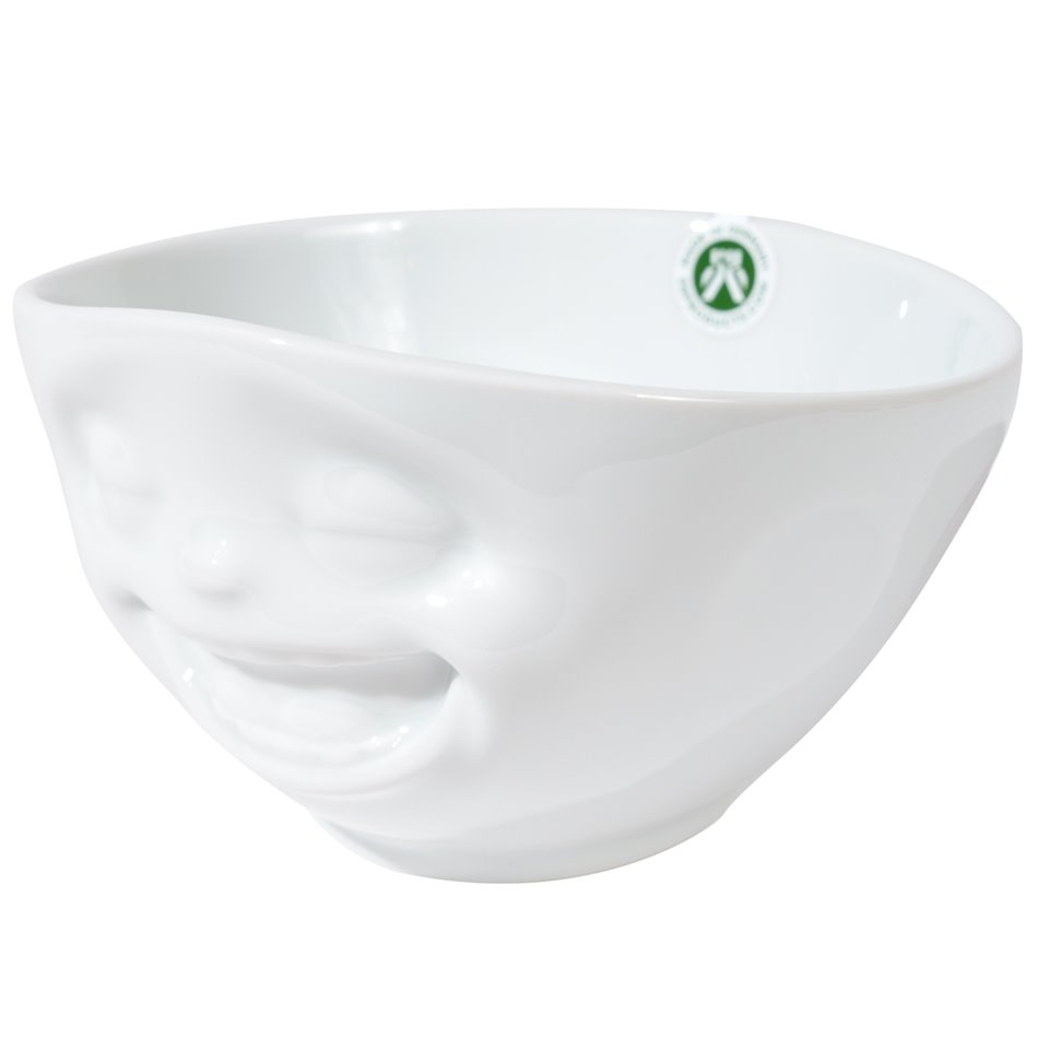 Bowl Laughing, white, 500 ml D15cm H10,5cm